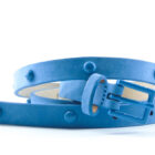 Cintura piatta in vero Nabuk con borchiette | Vendita online cinture donna | Cintura donna Made in Italy artigianale