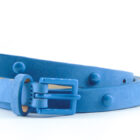 Cintura piatta in vero Nabuk con borchiette | Vendita online cinture donna | Cintura donna Made in Italy artigianale