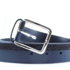Cintura in crosta "Soave" con incisione "Cachemire" | Vendita online cinture in pelle Made in Italy realizzate artigianalmente
