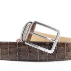 Cintura bombata in vitello stampa cocco | Vendita online cintura uomo in vitello | Cintura in vitello Made in Italy