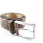 Cintura bombata in vitello stampa cocco | Vendita online cintura uomo in vitello | Cintura in vitello Made in Italy