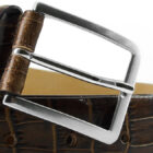 Cintura bombata in vitello stampa cocco | Vendita online cintura uomo in vitello | Cintura in vitello Made in Italy