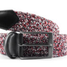 Nastro elastico in fibre miste con puntali in cuoio | Vendita online cintura nastro elastico | Cintura nastro elastico Made in Italy