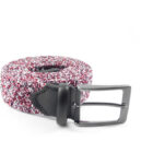 Nastro elastico in fibre miste con puntali in cuoio | Vendita online cintura nastro elastico | Cintura nastro elastico Made in Italy