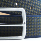 Cintura in vero Nabuk "Pied de Poule" | Vendita online cintura in Nabuk | Cintura in Nabuk Made in Italy realizzata artigianalmente