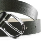 Cintura classica in nappa stampa dollaro | Cintura classica in nappa Made in Italy realizzata artigianalmente
