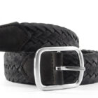 Intrecciato doubleface in scamosciato e viscosa | Vendita online cintura intrecciata doubleface Made in Italy