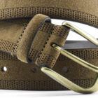 Cintura scamosciata fantasia "Brogue" | Vendita cintura scamosciata online | Cintura scamosciata Made in Italy