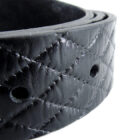 Cintura in cuoio stampato effetto Trapunta | Vendita online cintura in cuoio Made in Italy | Cintura uomo Made in Italy
