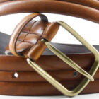 Cintura in cuoio pull-up con tripla bombatura | Vendita online cinture in cuoio | Cintura in cuoio Made in Italy