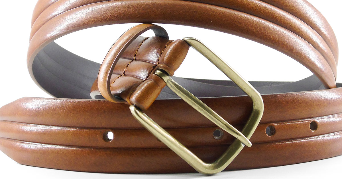 Cintura in cuoio pull-up con tripla bombatura | Vendita online cinture in cuoio | Cintura in cuoio Made in Italy