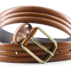 Cintura in cuoio pull-up con tripla bombatura | Vendita online cinture in cuoio | Cintura in cuoio Made in Italy