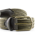 Nastro elastico in viscosa con puntali in cuoio | Vendita online cinture | Cintura in nastro elastico Made in Italy